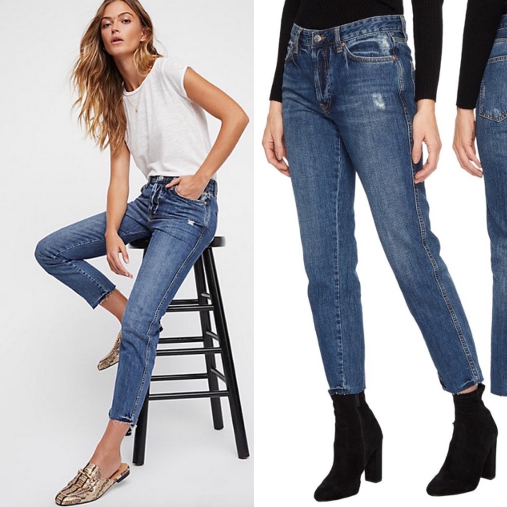 NWT Free People Slim Boyfriend Jeans